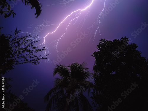 lightning in the sky