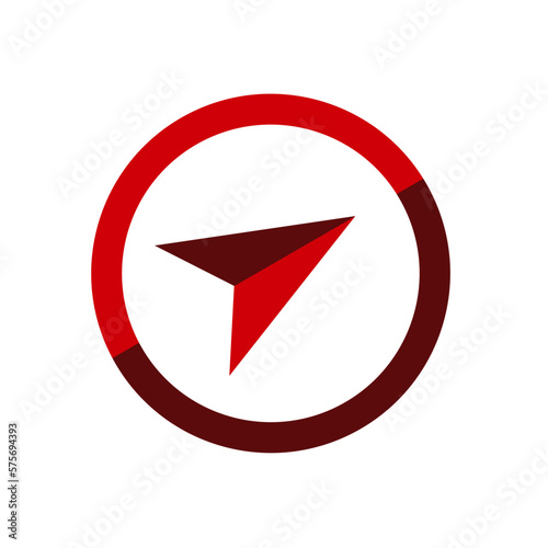  Vector icon of a compass - Navigational tool design