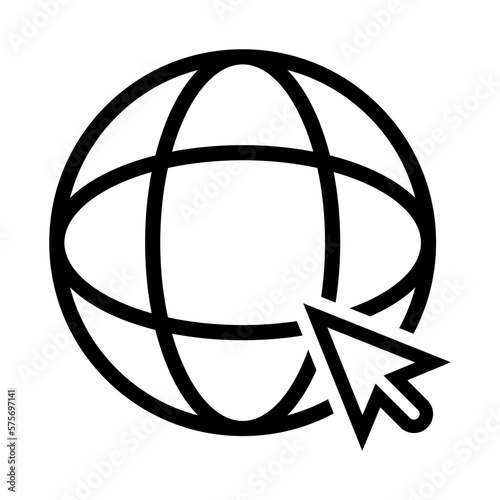 Go to web icon. Website icon. Internet icon. World web icon. Earth globe.