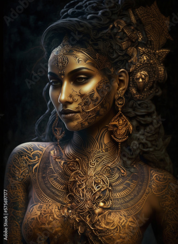 Hindu goddess Shiva. Generative AI
