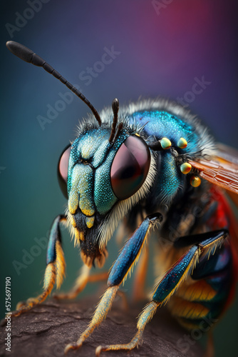 Colorful Insect. Generative AI © Aleksandr Borisenko