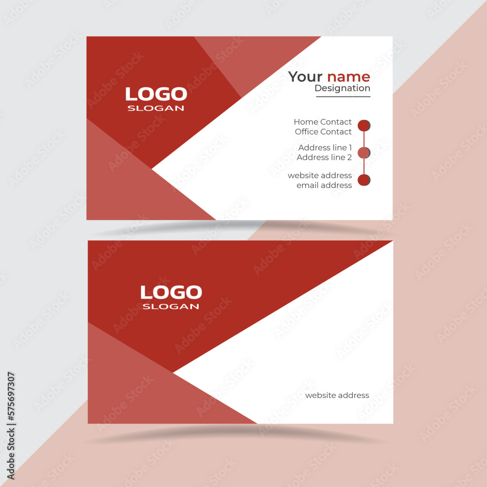 Corporate business card template design, digital business card template design