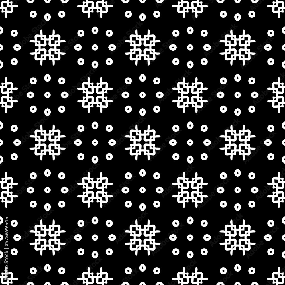 Seamless repeating pattern.Black and
white pattern for decor, textile ,fabric,wallpapers and backgrounds. Seamless repeating pattern.Black and
white pattern for decor, textile ,fabric,wallpapers and backgrounds.