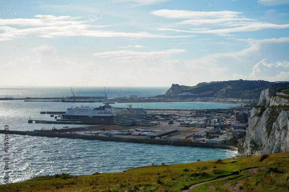 View over the port of Dover