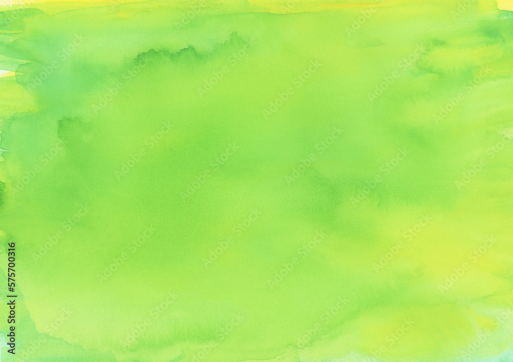 紙の質感のある黄緑の水彩の背景素材