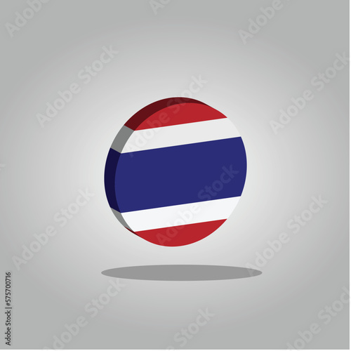 Thailand Flag Vector 3D Circle Ilustrator Flat Design Free Download Thailand Flag Vector 3D Circle Ilustrator Flat Design - GFXLoad