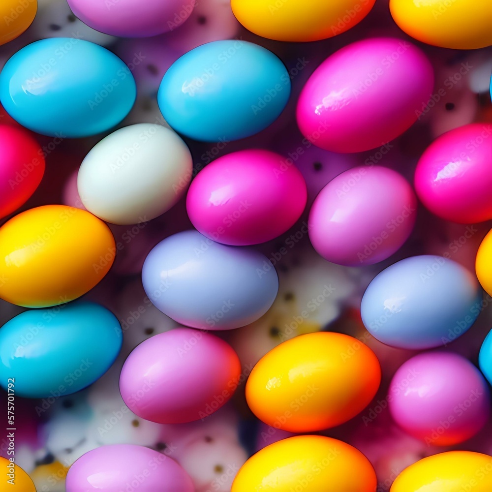 Seamless easter eggs created with generative ai technology Seamless easter eggs created with generative ai technology