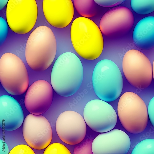 Seamless easter eggs created with generative ai technology