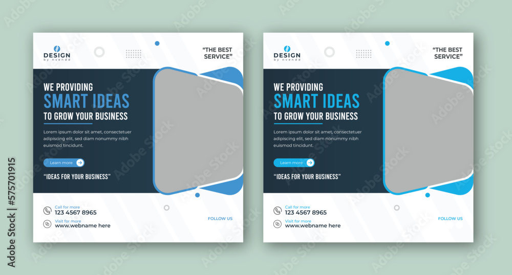 We provide smart ideas for business and marketing agency flyer square social media post