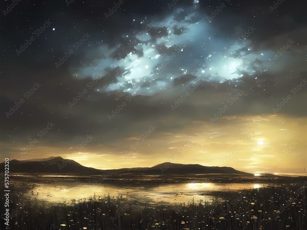 Landscape created with generative ai technology Landscape created with generative ai technology