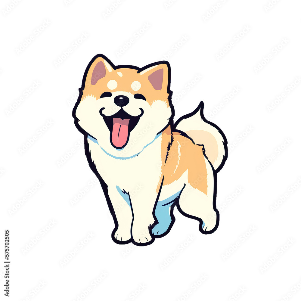Cute Dog, Sticker, Generative Ai Cute Dog, Sticker, Generative Ai