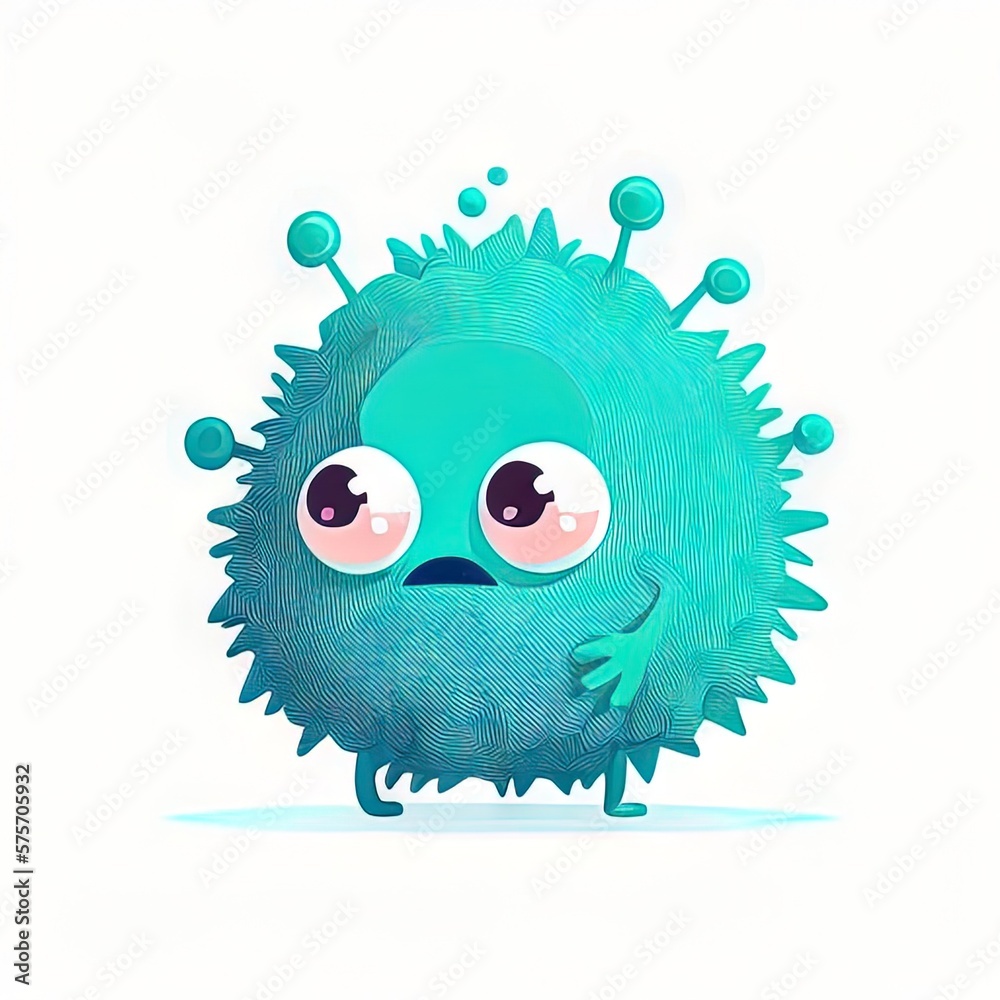 Superbugs, bacteria that are resistant to antibiotics, causing challenges for doctors and scientists as they work to combat these dangerous creatures. cute children creature, AI generation.