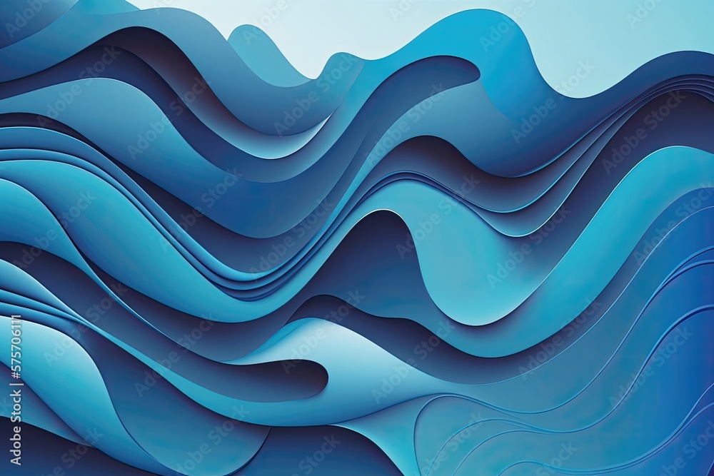 Abstract blue liquid wavy background. Generative AI Abstract blue liquid wavy background. Generative AI