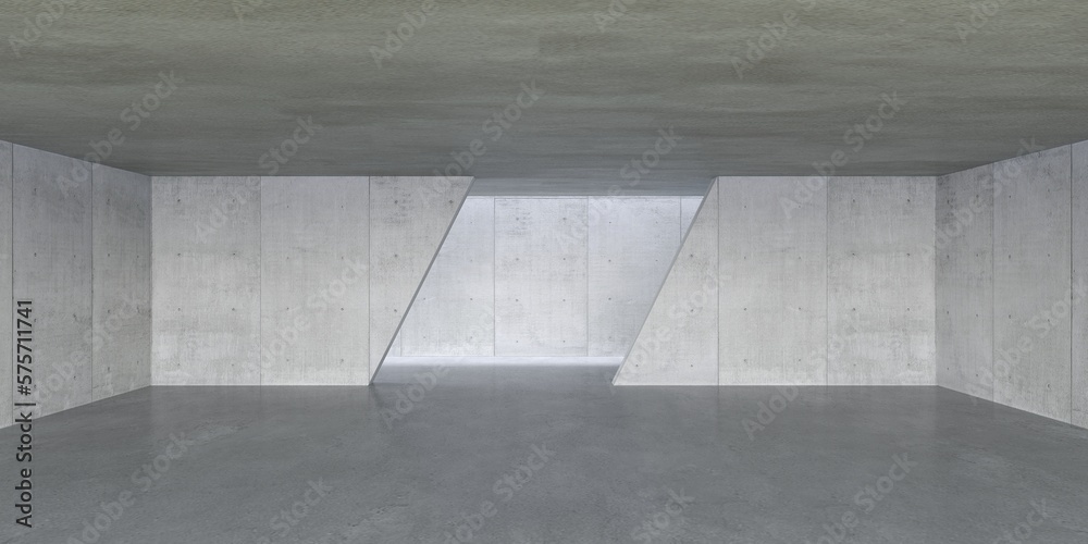 Empty concrete space interior with sunlight and shadow, 3d rendering Empty concrete space interior with sunlight and shadow, 3d rendering