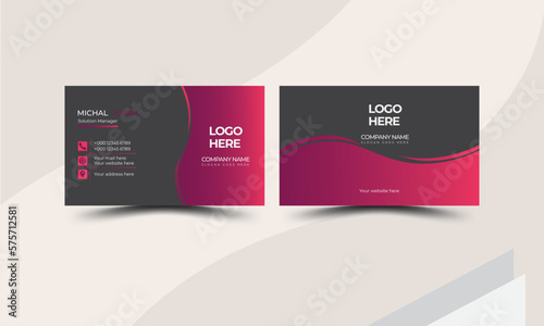 Double sided creative business card template modern style.