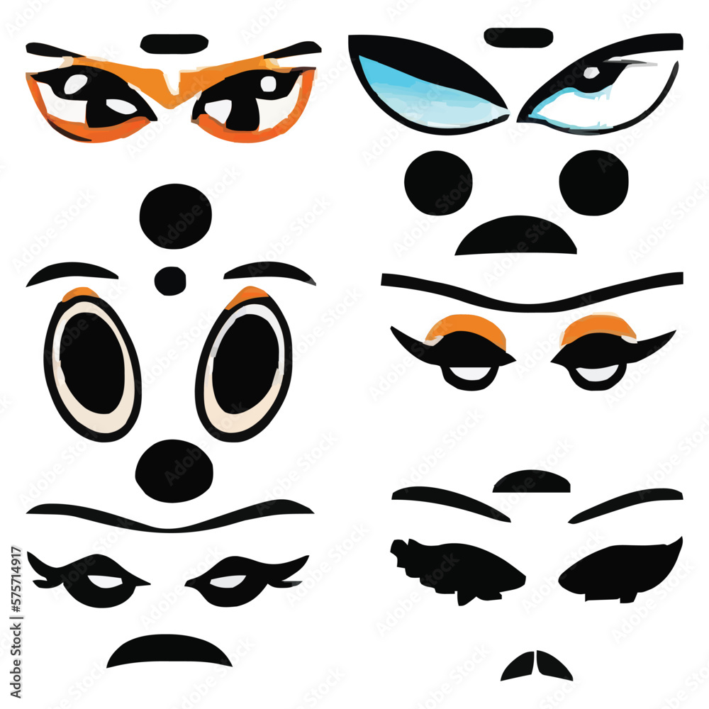Set of different eyes expressions vector file Set of different eyes expressions vector file