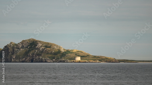 Photography Ireland's Eye Island Martello Tower on a Golden Evening from Portmarnock Beach i
