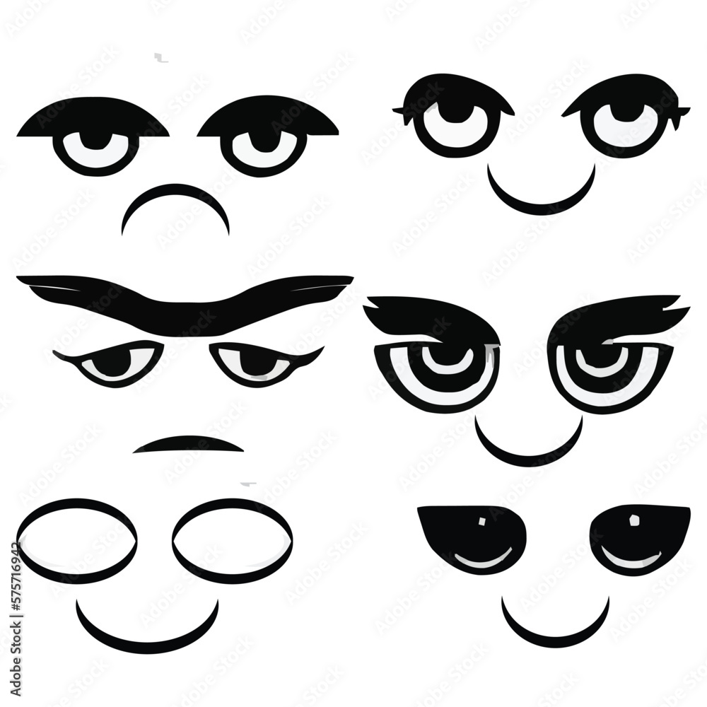 Set of different eyes expressions vector file Set of different eyes expressions vector file