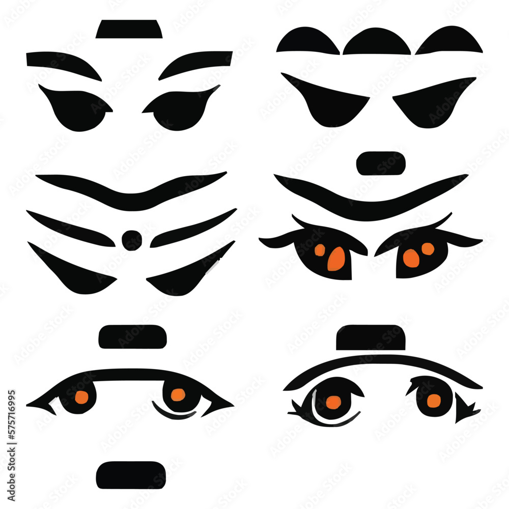 Set of different eyes expressions vector file Set of different eyes expressions vector file