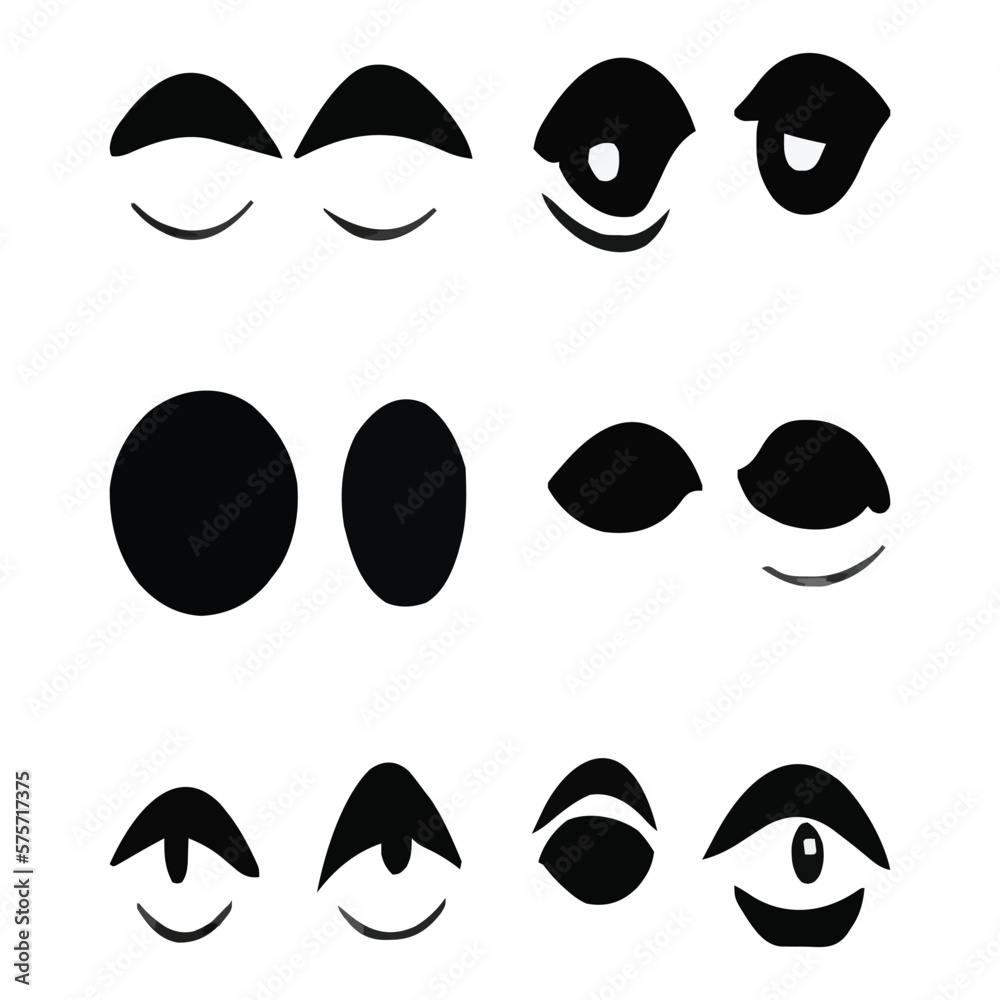 Set of different eyes expressions vector file Set of different eyes expressions vector file