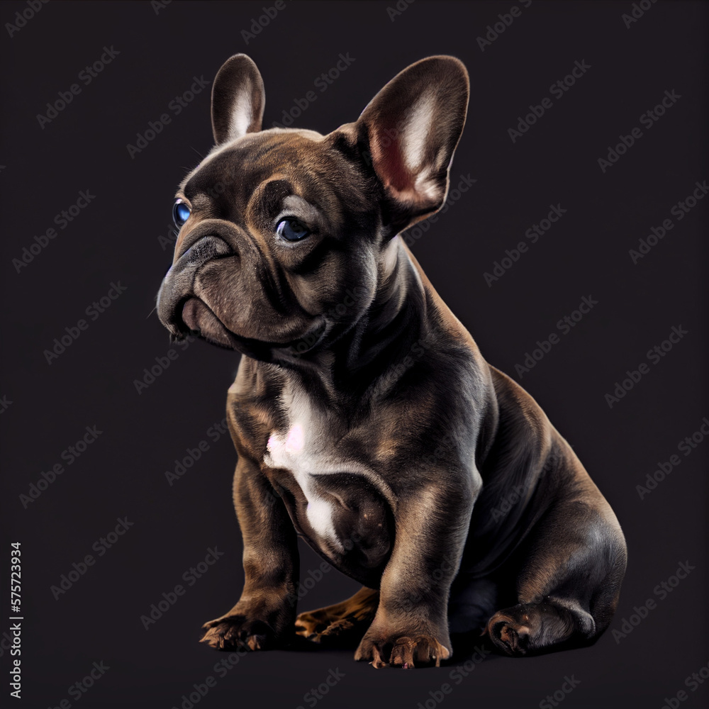 French Bulldog on isolated background for PNG