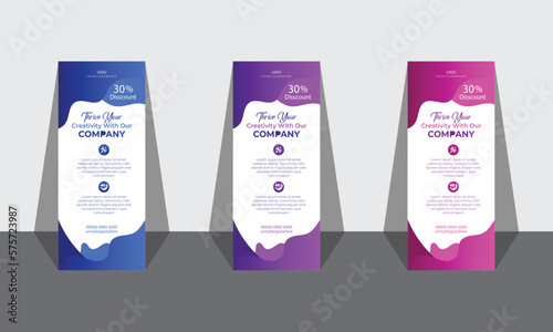 Corporate roll up banner design template.