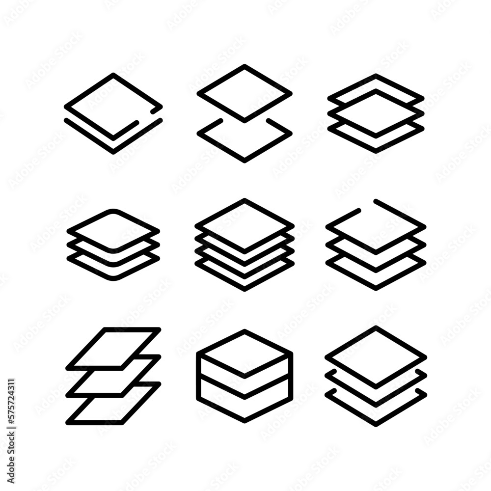 layer icon or logo isolated sign symbol vector illustration - high quality black style vector icons

