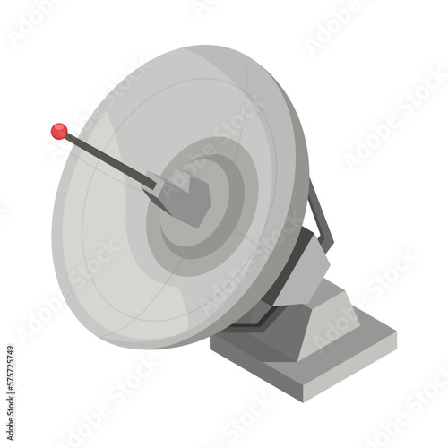Satellite Dish Isometric Composition