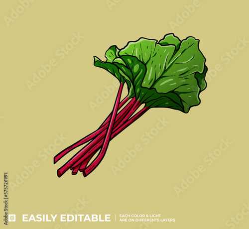 Rhubarde Illustration Vecteur