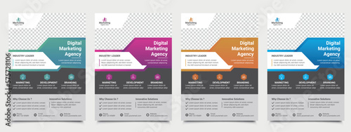 Corporate Flyer Design Template, marketing, business proposal, promotion, advertise, publication, vector illustration template in A4 size