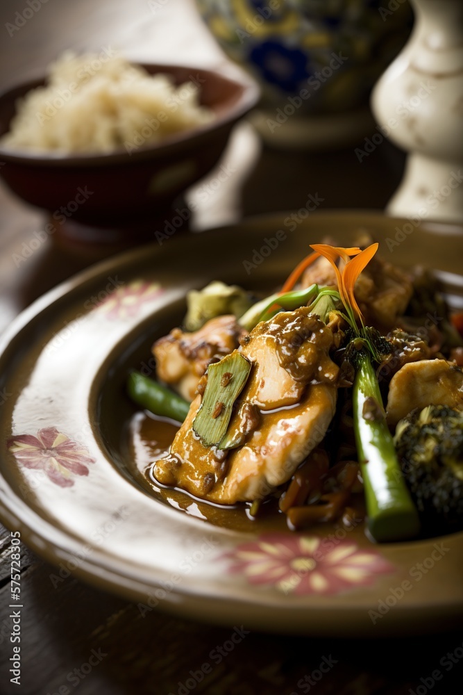illustration, traditional asian dish, ai generative illustration, traditional asian dish, ai generative