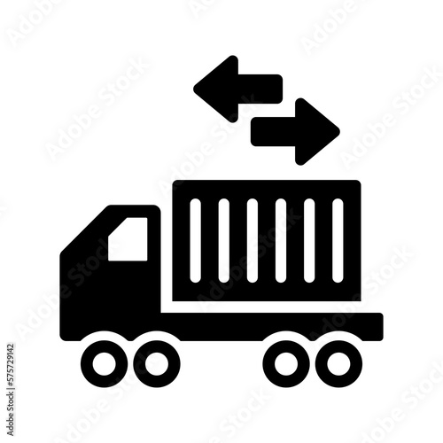 Cargo, export, importer icon. Black vector graphics. photo