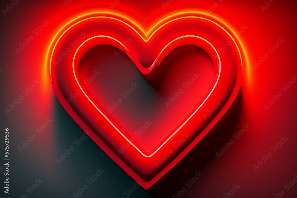shiny red heart
