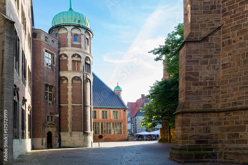 Historical centre of the medieval Hanseatic City of Bremen, Germany Jily 15, 2021 photo