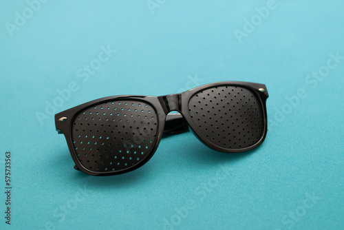 Pinhole glasses for eyes theraphy photo