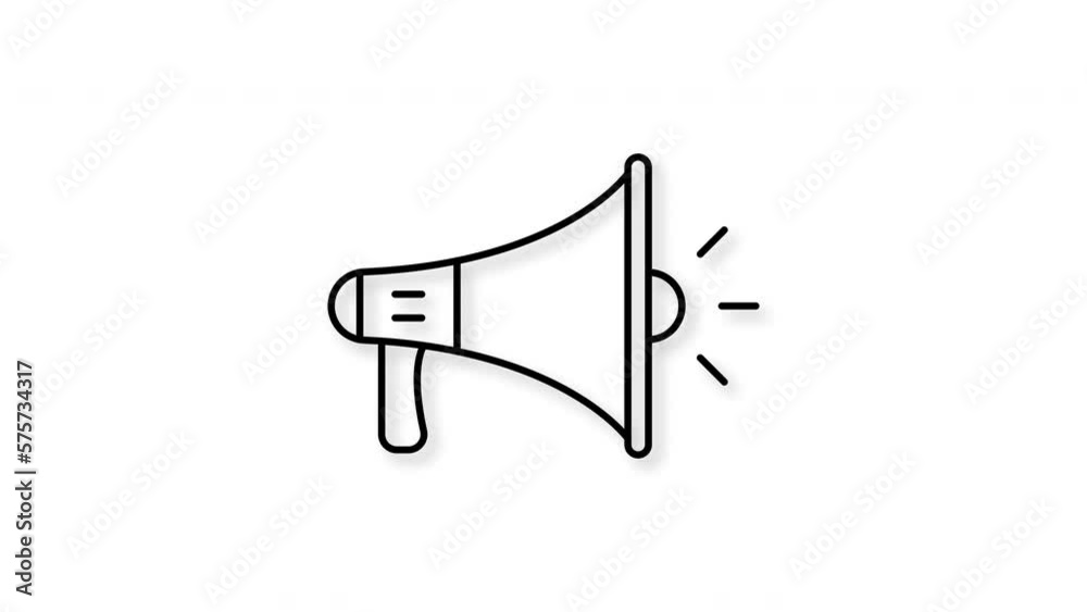 Megaphone icon animation. Motion graphics. Megaphone icon animation. Motion graphics.