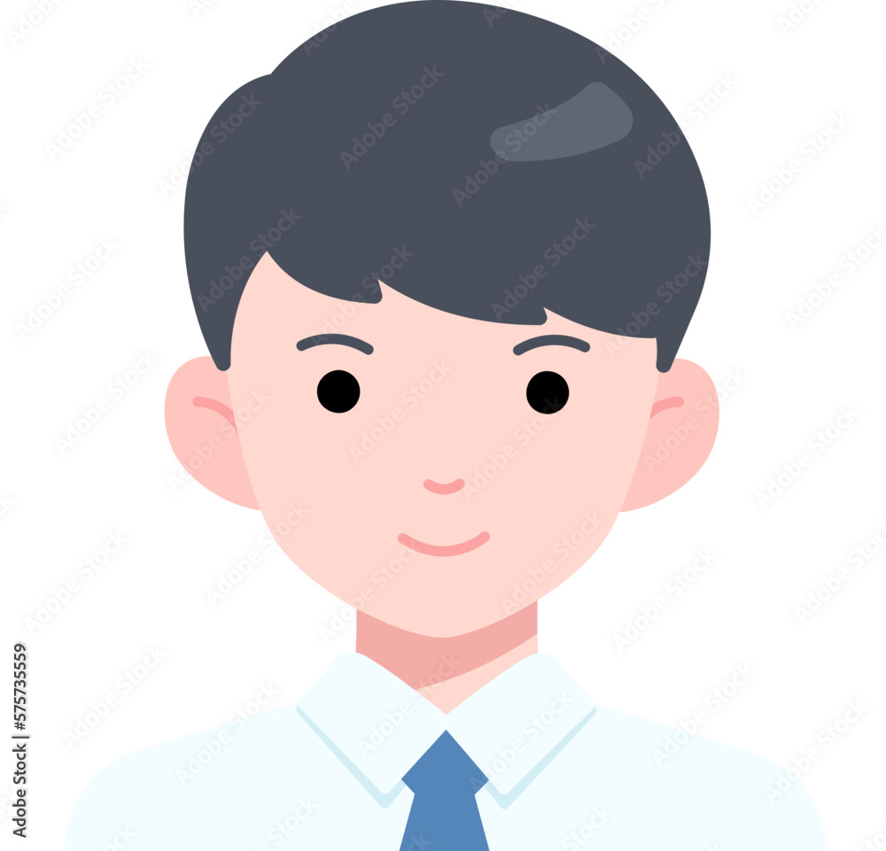 Business man boy avatar User person people necktie shirt Flat Style Business man boy avatar User person people necktie shirt Flat Style