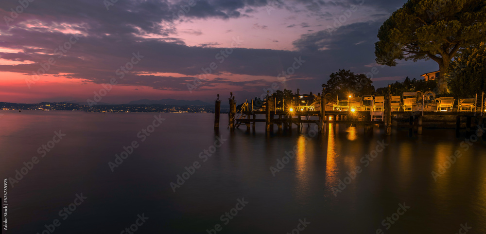Evening in the resort of Sirmione on Lake Garda