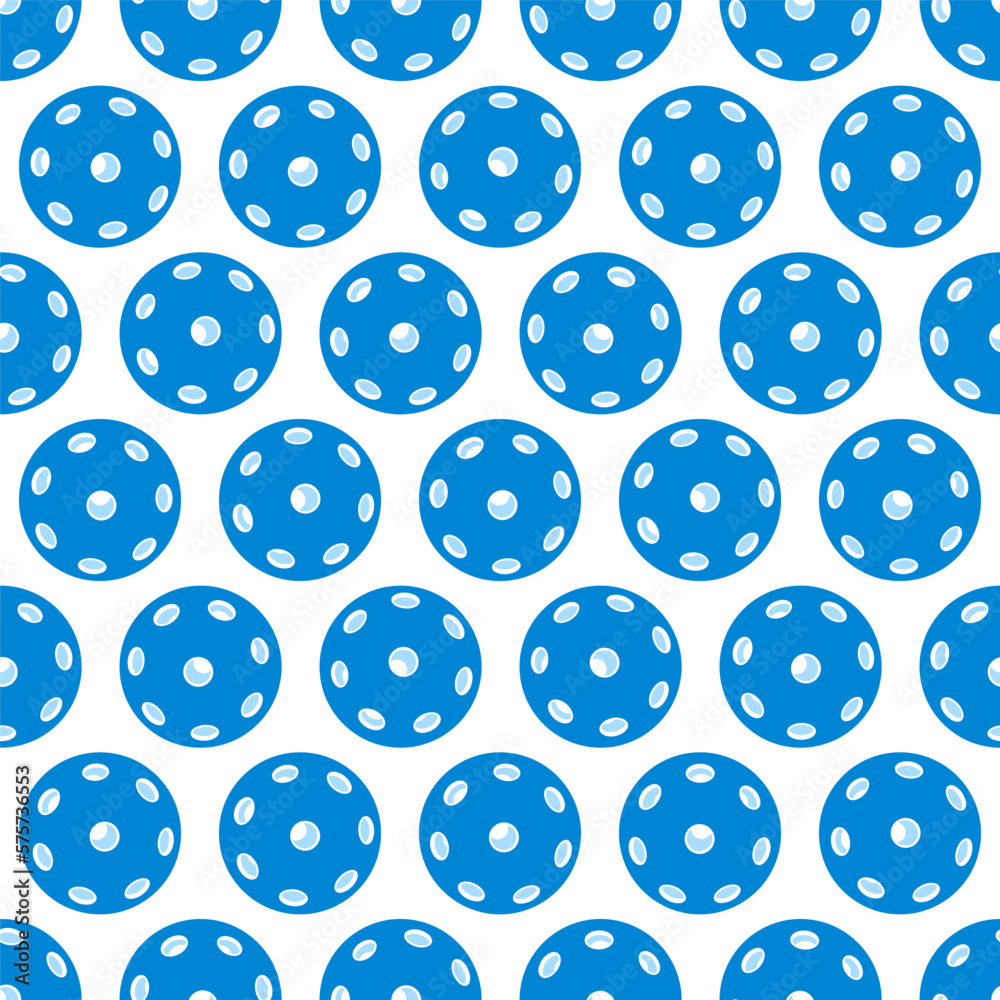 Seamless Pattern of Blue Indoor Balls for Pickleball Seamless Pattern of Blue Indoor Balls for Pickleball