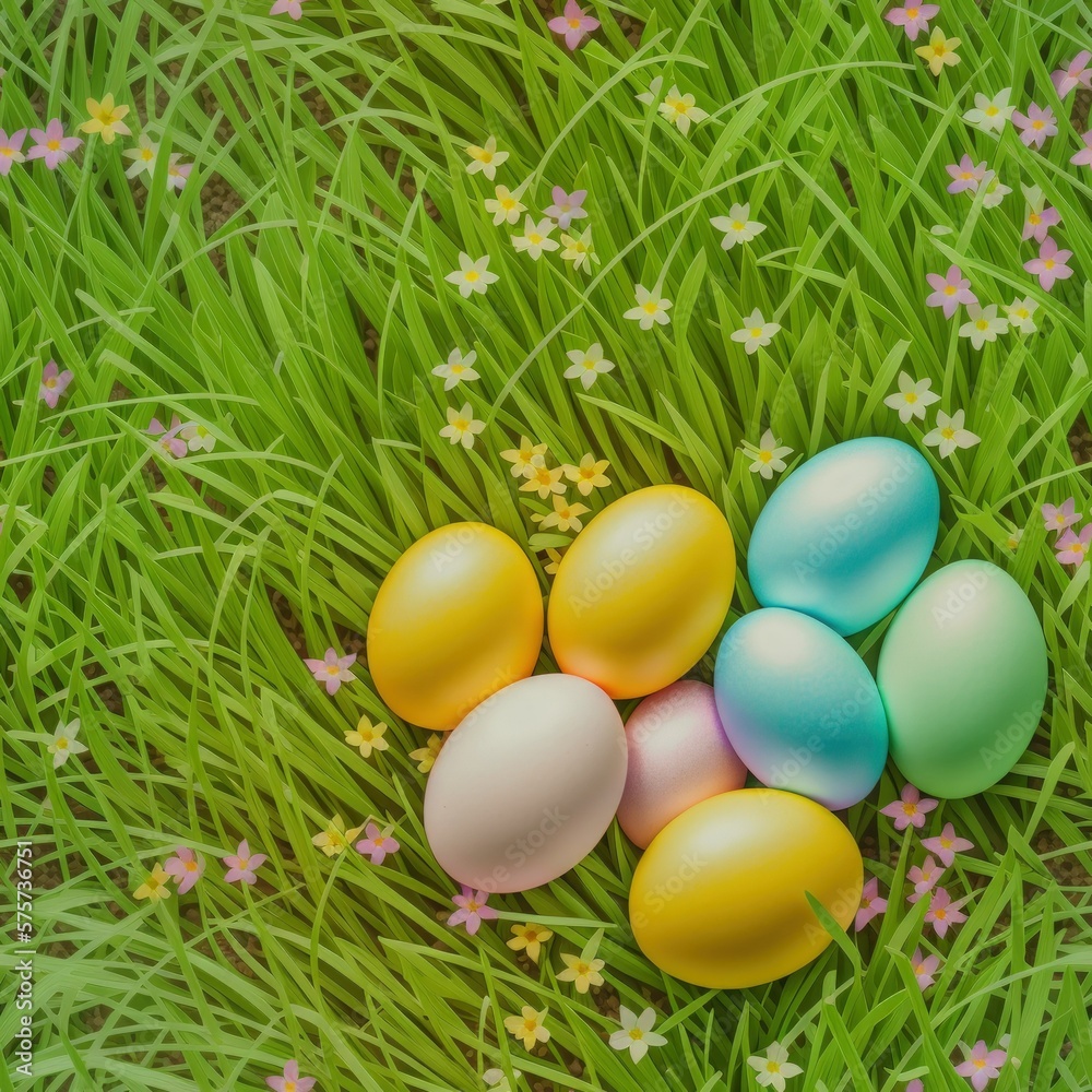 seamless, tileable easter eggs background