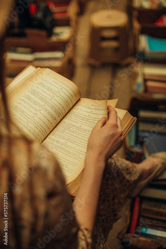 person reading a book