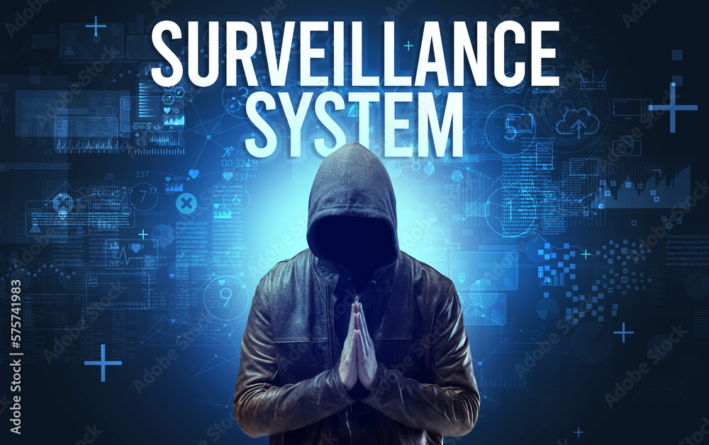 Faceless man with online security concept Faceless man with online security concept