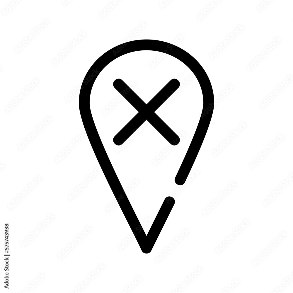 Obraz premium map pin icon or logo isolated sign symbol vector illustration - high quality black style vector icons 