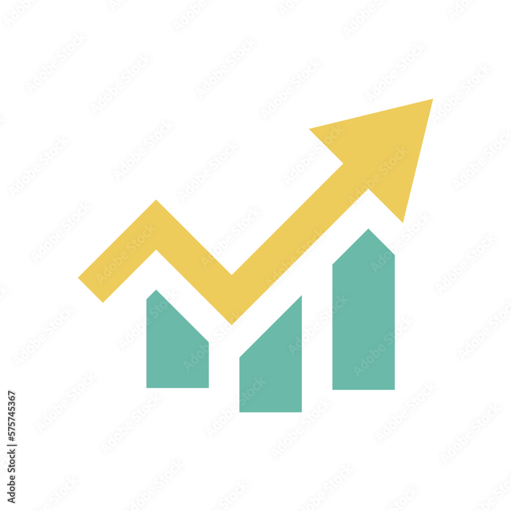 graph with arrow. vector illustration. career growth. ladder. success. arrow up stairs. schedule. business. flat icon, symbol, object or sign. web graph with arrow. vector illustration. career growth. ladder. success. arrow up stairs. schedule. business. flat icon, symbol, object or sign. web