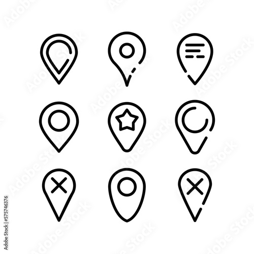 map pin icon or logo isolated sign symbol vector illustration - high quality black style vector icons 