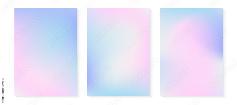 Y2k aesthetic holographic gradient background. Blue and pink mesh texture. Pearlescent color vector poster. Holo blur wallpaper. Abstract iridescent pattern 2000s style. 00s girlish art illustration