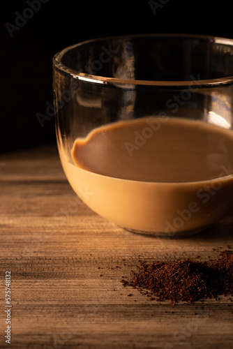 Coffee in dark background