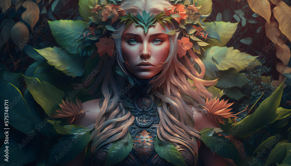 Freyja the god of love, sex, and fertility - German gods - Mythologies - Generative AI	
