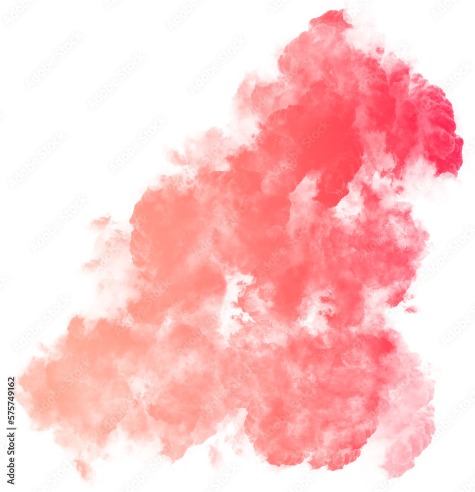 Red Gradient Smoke Abstract Shape