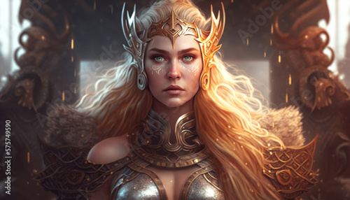 Freyja the god of love, sex, and fertility - German gods - Mythologies - Generative AI	
 photo